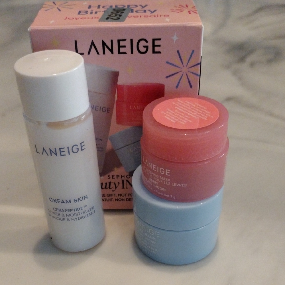 LANEIGE Cream Skin and Lip Mask Trio - Pink and Blue